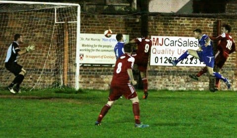 Rob Spencer heads home for Gresley. Pic: Dave Birt