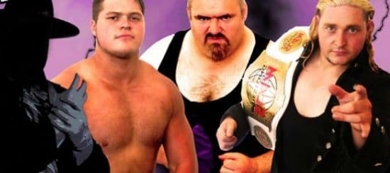 Some of the wrestlers taking part in the show