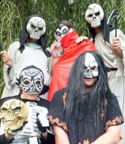 Some of Lichfield District Council's parks team in their Halloween fancy dress