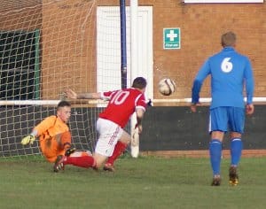 Action from Lichfield City v Littleton. Pic: Mick Tyler