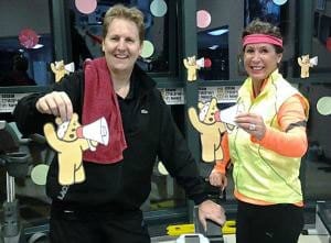 Matthew Ellis and Sue Arnold after their charity rowing challenge