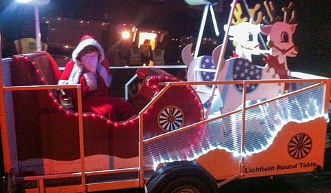 Santa ready to do his rounds with the Lichfield Round Table