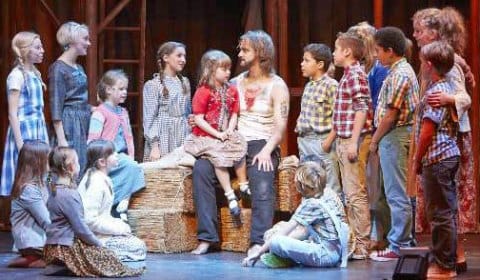 Eoin Edwards as the man with some of the children. Picture: Robert Yardley