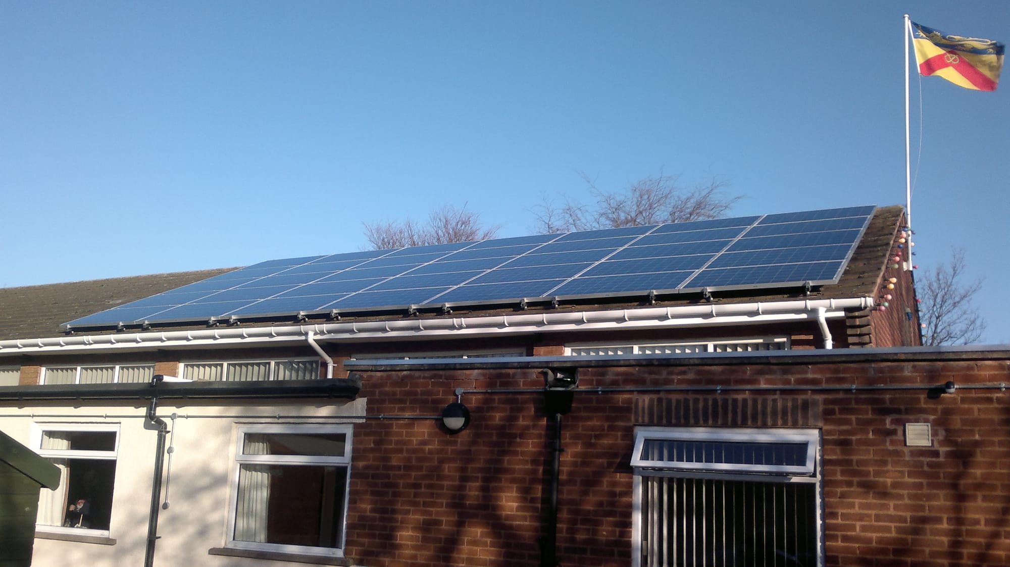 Community-owned solar panels at Whittington Village Hall