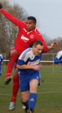 Action from Pershore Town v Lichfield City. Pic: Mick Tyler