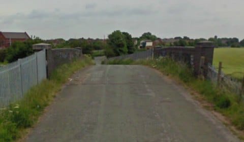 The bridge over the West Coast Main Line in Streethay