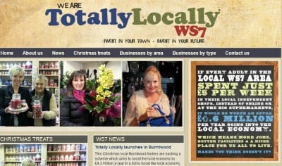 The new Totally Locally WS7 business website