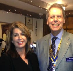 Sue Arnold with David Henderson at the meeting in Burntwood