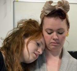 Emma Allen as Vilma and Bekky Ford as Leni in The Fell Walker