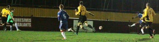 Jazz Luckie scores for Chasetown. Pic: Dave Birt