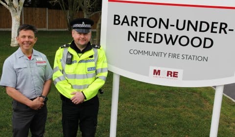 Station manager Andy Oakley and Sgt Tyrone Kerr