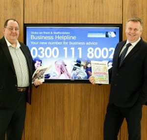 Netmania's Nick Wilcox with Cllr Mark Winnington