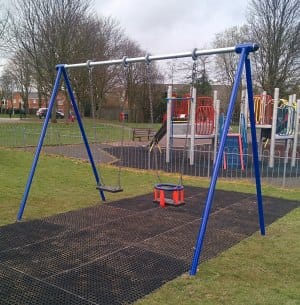The new swings in Chase Terrace Park