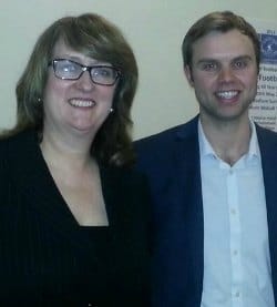 Jacqui Smith with Chris Worsey