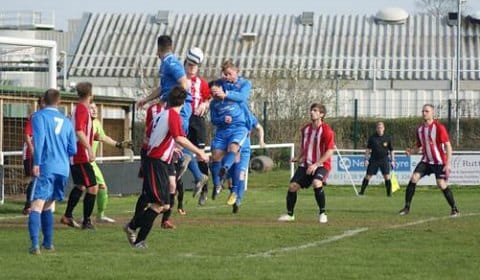 Action from Lichfield City FC versus Atherstone Town. Pic: Mick Tyler