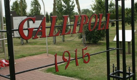 The Gallipoli memorial at the National Memorial Arboretum