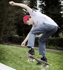 A pro skater tries out Lichfield's new skatepark