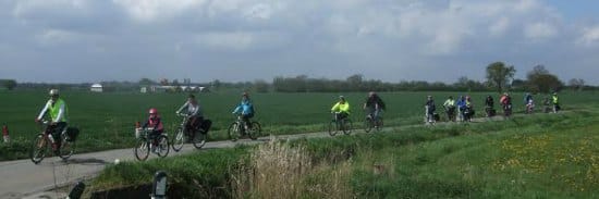Cyclists heading for the National Memorial Arboretum