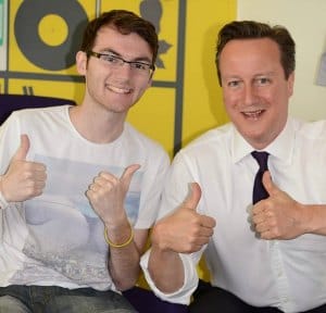 Stephen Sutton with David Cameron