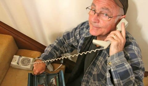 Barrie Atchison, who plays the telephone repair man in the Lichfield Players' forthcoming production of Barefoot in the Park
