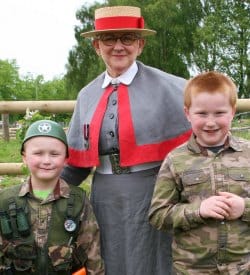 Young visitors to the Staffordshire Regiment Museum meet a nurse in World War One costume. Pic: Terry Fidgeon
