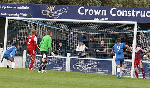 Jazz Luckie's effort finds the net. Pic: Dave Birt