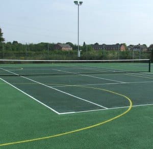 The refurbished tennis courts at Burntwood Leisure Centre