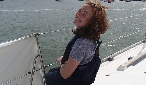 Chelsey Dixon aboard the yacht