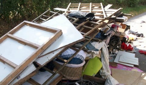 Some of the waste dumped on Hook Lane