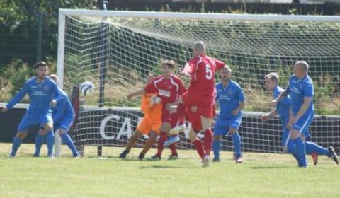 Action from Lichfield City FC v Nuneaton Griff. Pic: Mick Tyler