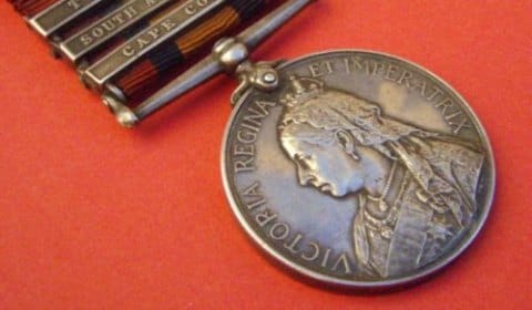 A Boer war medal similar to the one stolen