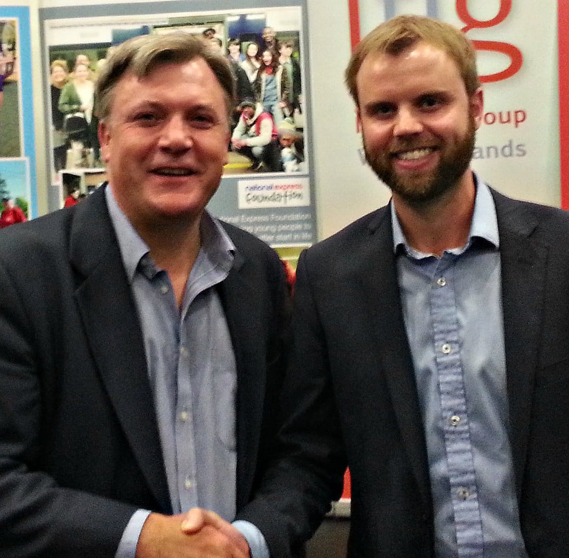 Ed Balls with Chris Worsey