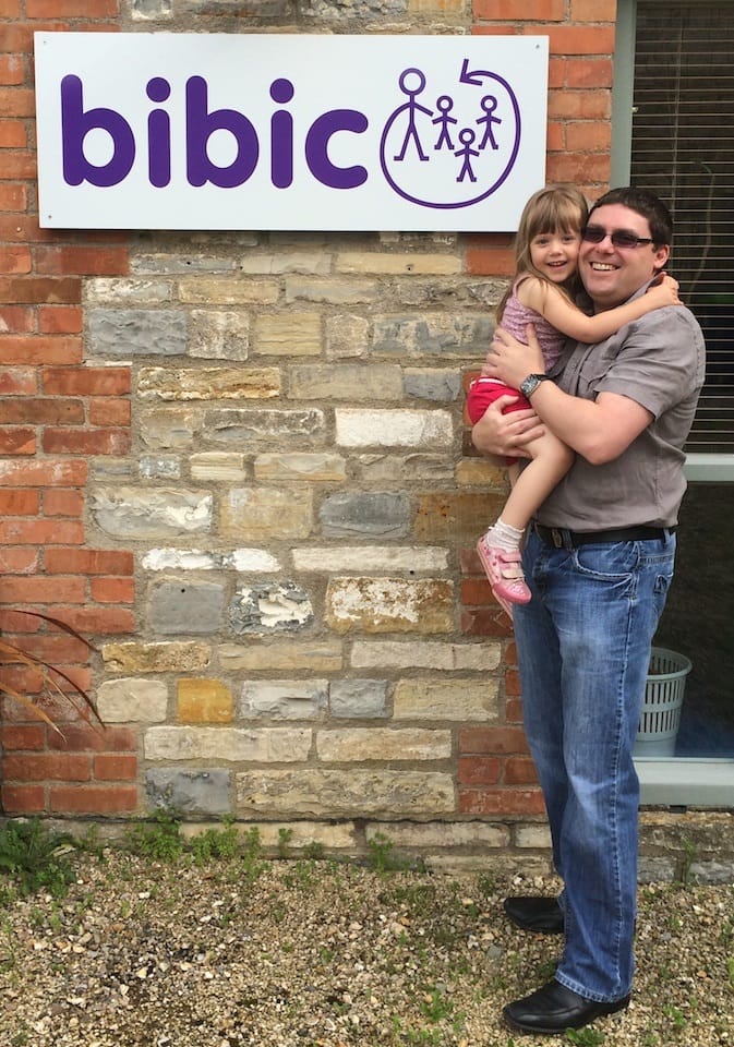 Paul Bulzacchelli with his daughter Isabel during a recent visit to bibic