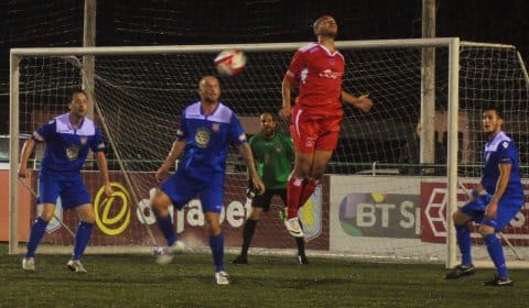 Simon Brown flicks the ball on. Pic: Pamela Mullins