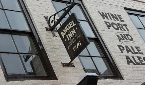 The new Angel Inn sign