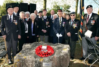 Normandy veterans at the new memorial