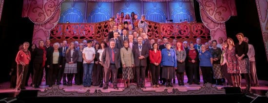 Recipients and representatives from the We Love Lichfield fund on the Garrick stage