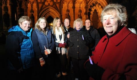 Some of those who attended the Light up a Life service at Lichfield Cathedral