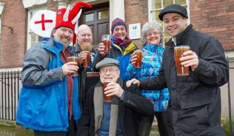 Organisers getting ready for the Lichfield Winter Beer Festival
