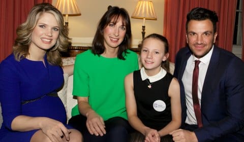 Charlotte Hawkins, Samantha Cameron, Madison Wynn and Peter Andre