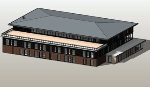 An artist's impression of the new Lichfield Police Station building
