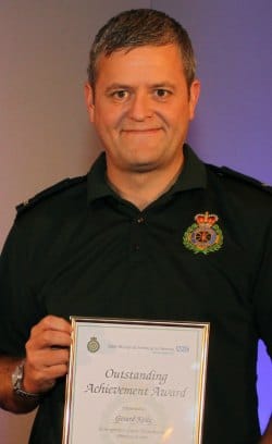 Gerard Kelly with his commendation
