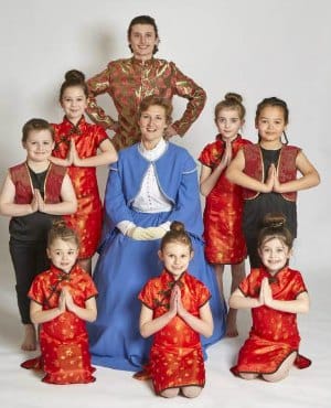 Nathan de Giorgio as Prince Chulalongkorn with Dawn Welch as Anna and some of the King’s children