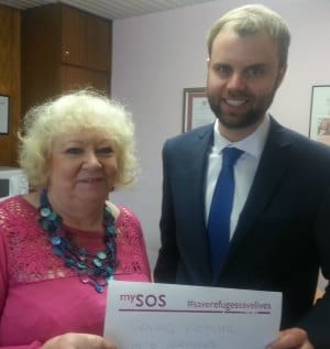 Chris Worsey with Kathy Coe from the Pathway Project