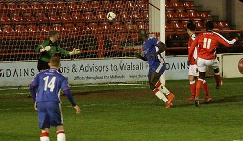 Amadou Bakayoko scores the winner in extra-time. Pic: Dave Birt