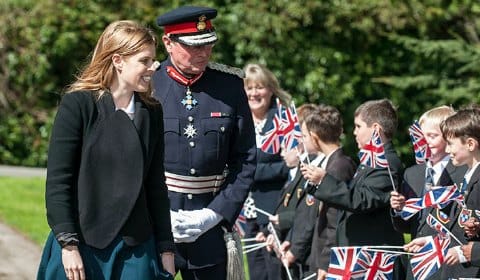 Princess Beatrice meeting students at Maple Hayes Dyslexia School