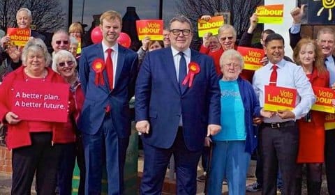 Chris Worsey launches the Labour campaign with Tom Watson