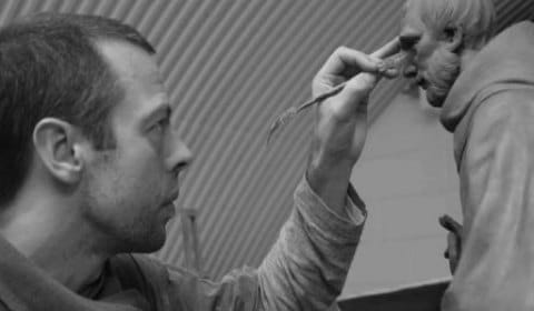 Peter Walker working on his St Chad sculpture. Pic: Peter Walker
