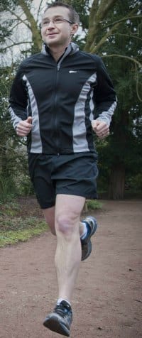 Jeff Sim in training for the London Marathon
