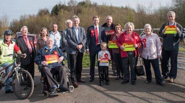 Huw Irranca-Davies with Chris Worsey and local Labour representatives. Pic: Lichfield & Burntwood Labour